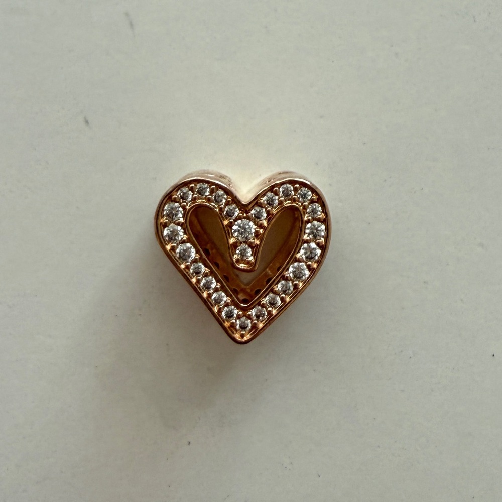Pandora Gold and Silver Heart Brooch